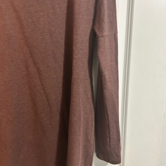 Peruvian connection long sleeve tunic dress, M reddish‎ brown - Picture 3 of 6
